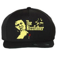 The Rizzfather The Rizzler Godfather Funny Meme Gift Wool Snapback Cap