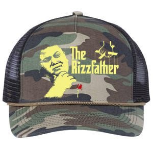 The Rizzfather The Rizzler Godfather Funny Meme Gift Retro Rope Trucker Hat Cap