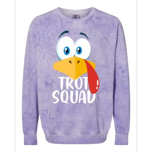 Thanksgiving Running Turkey Trot Squad Gift Colorblast Crewneck Sweatshirt