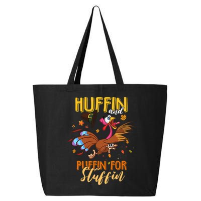 Thanksgiving Run Turkey Trot Huffin and Puffin for Stuffin 25L Jumbo Tote