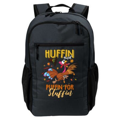 Thanksgiving Run Turkey Trot Huffin and Puffin for Stuffin Daily Commute Backpack