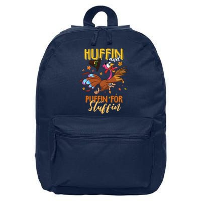 Thanksgiving Run Turkey Trot Huffin and Puffin for Stuffin 16 in Basic Backpack