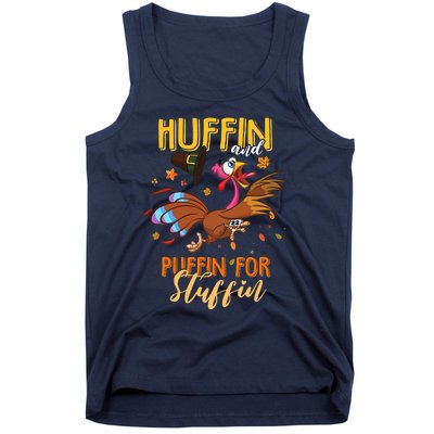 Thanksgiving Run Turkey Trot Huffin and Puffin for Stuffin Tank Top