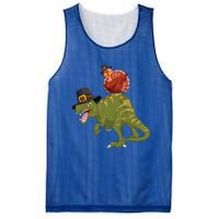 Turkey Riding Trex Dinosaur Thanksgiving Day Pilgrim Gift Mesh Reversible Basketball Jersey Tank