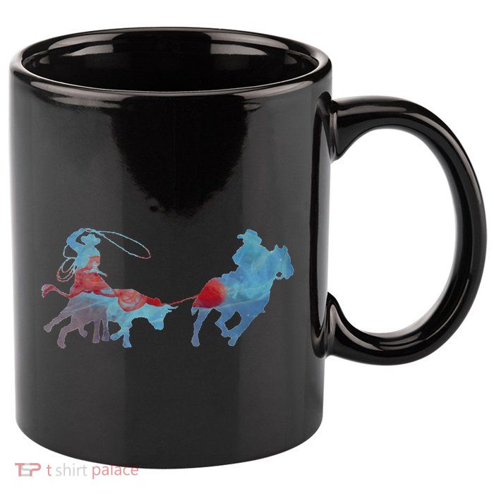 Team Roping 11oz C Handle Ceramic Mug