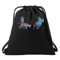 Team Roping Drawstring Bag