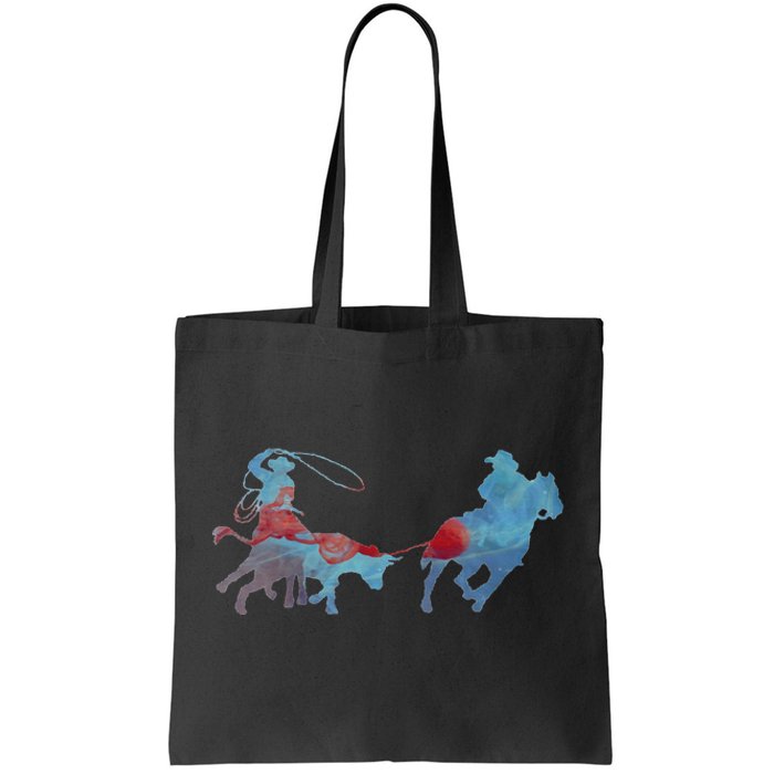 Team Roping Tote Bag