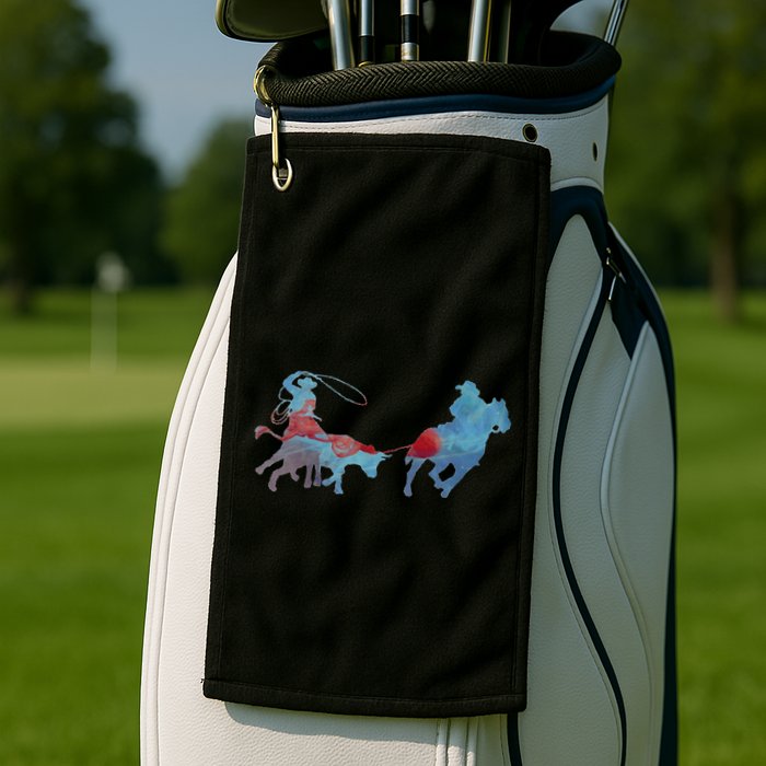 Team Roping Golf Towel