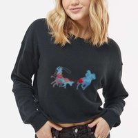 Team Roping Cropped Pullover Crew