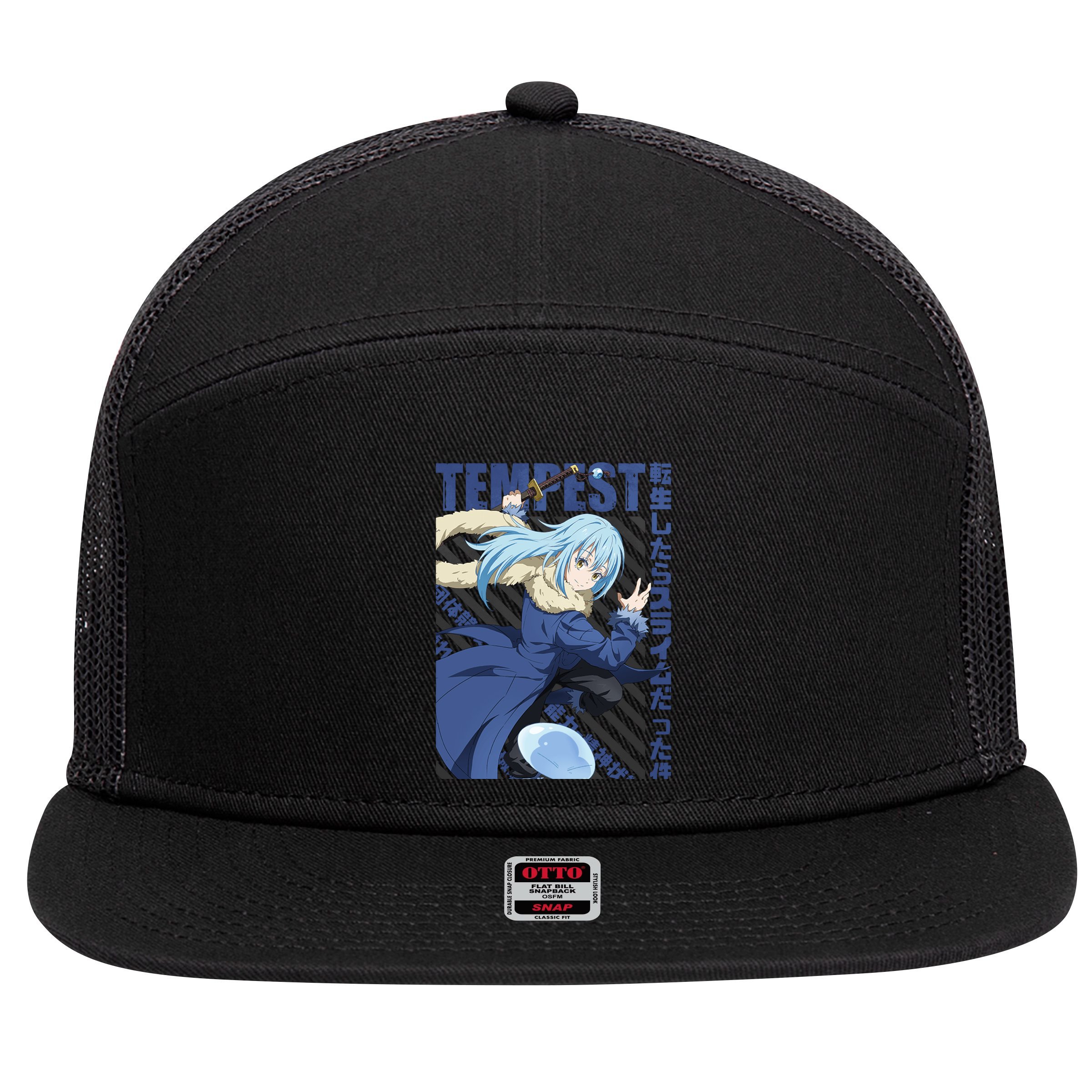 Tensura Rimuru Tempest 7 Panel Mesh Trucker Snapback Hat
