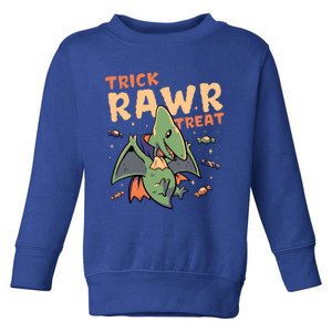 Trick Rawr Treat Cute Creepy Halloween Dino Vampire Gift Toddler Sweatshirt