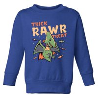 Trick Rawr Treat Cute Creepy Halloween Dino Vampire Gift Toddler Sweatshirt