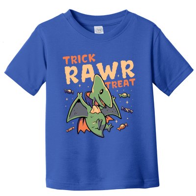 Trick Rawr Treat Cute Creepy Halloween Dino Vampire Gift Toddler T-Shirt