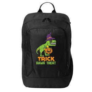 Trick Rawr Treat Dinosaur Dino Trex Halloween Cute Gift City Backpack