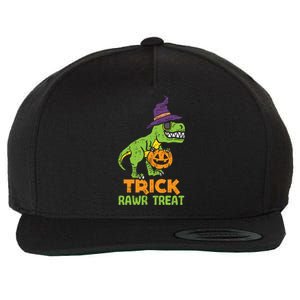 Trick Rawr Treat Dinosaur Dino Trex Halloween Cute Gift Wool Snapback Cap