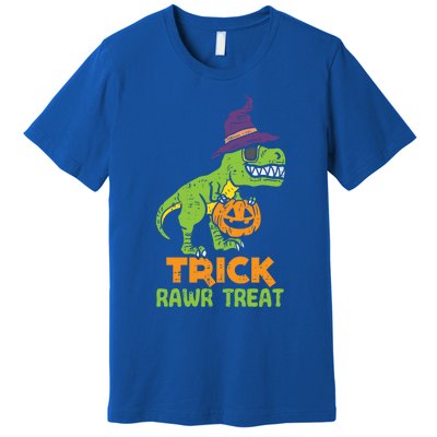 Trick Rawr Treat Dinosaur Dino Trex Halloween Cute Gift Premium T-Shirt