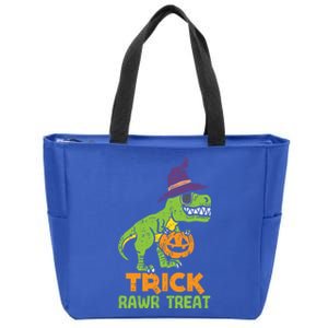 Trick Rawr Treat Dinosaur Dino Trex Halloween Cute Gift Zip Tote Bag