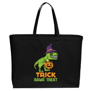 Trick Rawr Treat Dinosaur Dino Trex Halloween Cute Gift Cotton Canvas Jumbo Tote