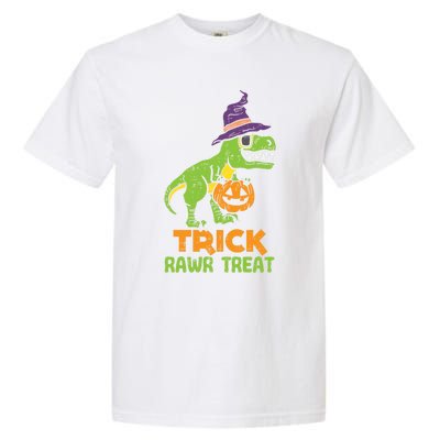 Trick Rawr Treat Dinosaur Dino Trex Halloween Cute Gift Garment-Dyed Heavyweight T-Shirt