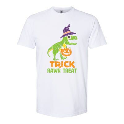 Trick Rawr Treat Dinosaur Dino Trex Halloween Cute Gift Softstyle CVC T-Shirt