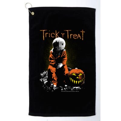 Trick R Treat Sitting Sam Funny Gift Platinum Collection Golf Towel