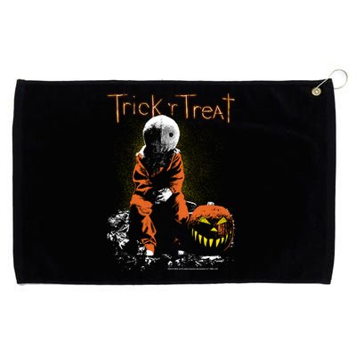 Trick R Treat Sitting Sam Funny Gift Grommeted Golf Towel