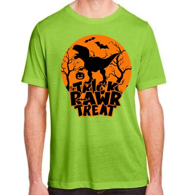 Trick Rawr Treat Dinosaur TRex Full Moon Bat Halloween Cool Gift Adult ChromaSoft Performance T-Shirt