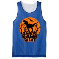 Trick Rawr Treat Dinosaur TRex Full Moon Bat Halloween Cool Gift Mesh Reversible Basketball Jersey Tank