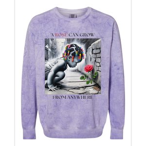 The Rose That Grew Colorblast Crewneck Sweatshirt