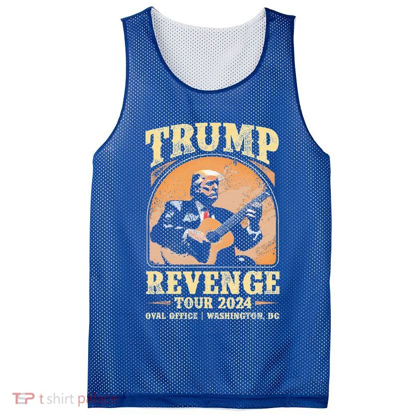 Trump Revenge Tour 2024  Mesh Reversible Basketball Jersey Tank