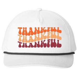 Thankful Retro Thanksgiving Snapback Five-Panel Rope Hat