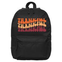 Thankful Retro Thanksgiving 16 in Basic Backpack