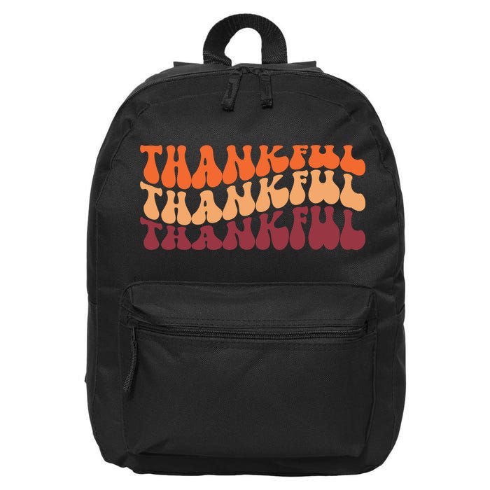 Thankful Retro Thanksgiving 16 in Basic Backpack