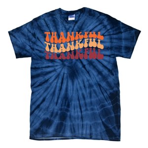 Thankful Retro Thanksgiving Tie-Dye T-Shirt