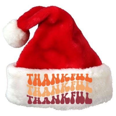 Thankful Retro Thanksgiving Premium Christmas Santa Hat