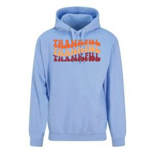 Thankful Retro Thanksgiving Unisex Surf Hoodie