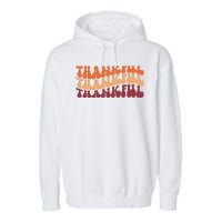 Thankful Retro Thanksgiving Garment-Dyed Fleece Hoodie