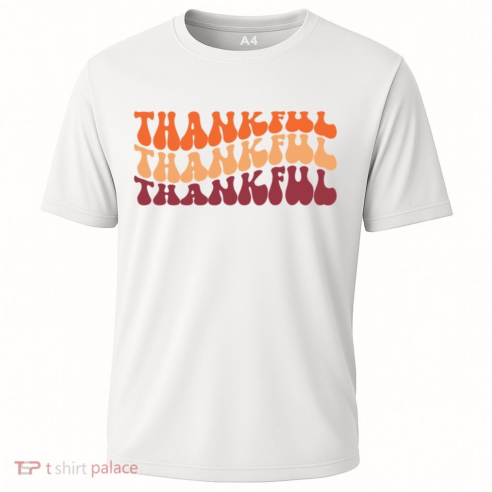Thankful Retro Thanksgiving Cooling Performance Crew T-Shirt