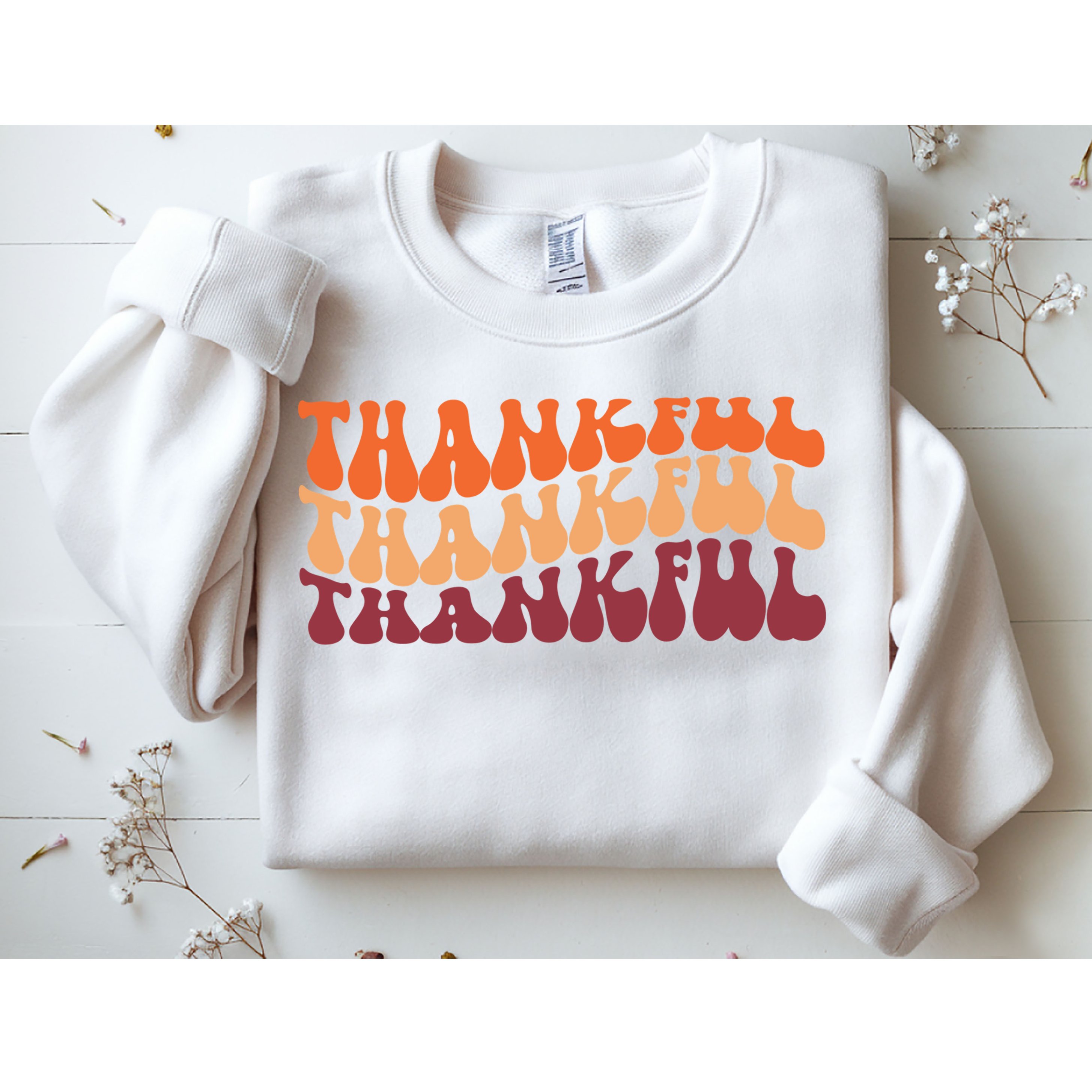 Thankful Retro Thanksgiving Sweatshirt