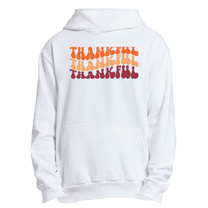 Thankful Retro Thanksgiving Urban Pullover Hoodie