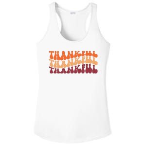 Thankful Retro Thanksgiving Ladies PosiCharge Competitor Racerback Tank