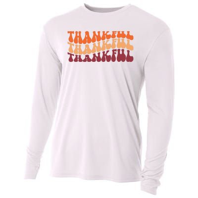 Thankful Retro Thanksgiving Cooling Performance Long Sleeve Crew