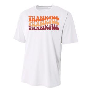 Thankful Retro Thanksgiving Performance Sprint T-Shirt