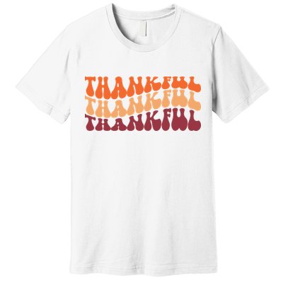 Thankful Retro Thanksgiving Premium T-Shirt