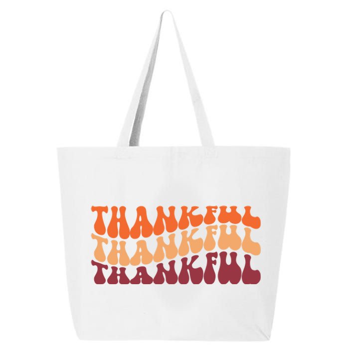 Thankful Retro Thanksgiving 25L Jumbo Tote