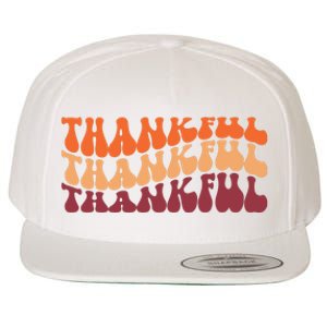 Thankful Retro Thanksgiving Wool Snapback Cap