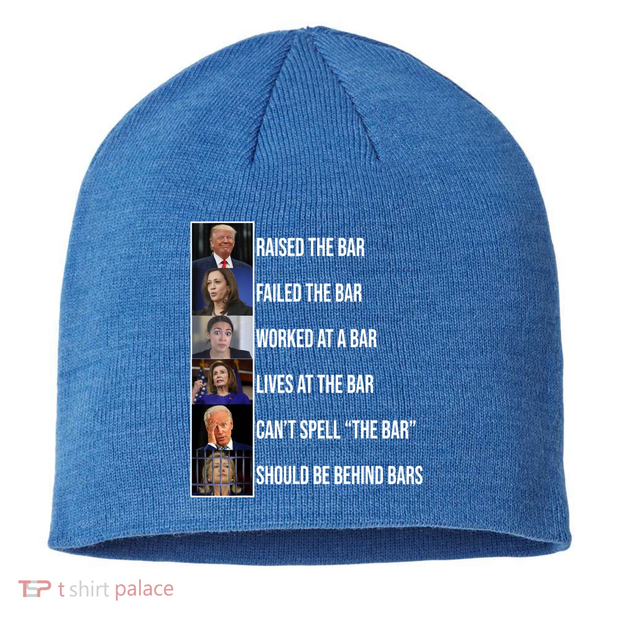 Trump Raised The Bar Biden Cant Spell The Bar Funny Republican Sustainable Beanie