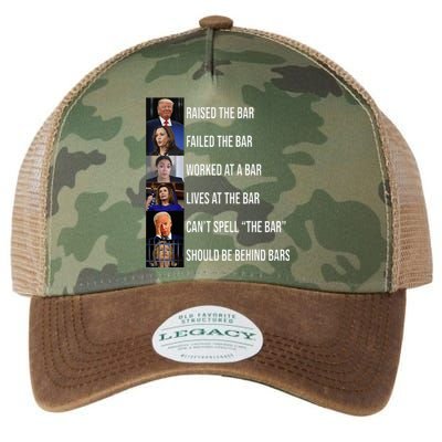 Trump Raised The Bar Failed The Bar Legacy Tie Dye Trucker Hat