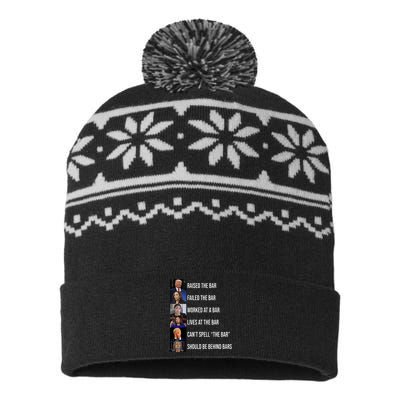 Trump Raised The Bar Failed The Bar USA-Made Snowflake Beanie