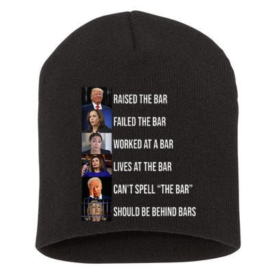 Trump Raised The Bar Failed The Bar Short Acrylic Beanie